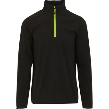 Pánská mikina Fleecová mikina structure s 1/4 zipem "Navigate" TRF 691 black-lime green XL