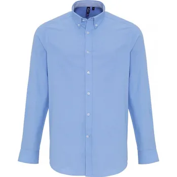 Pánská košile Oxford pruhovaná košile s dlouhým rukávem PR 238 oxford blue M
