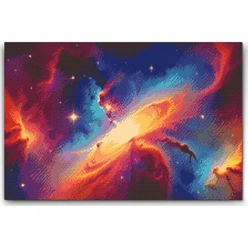 Diamantové malování Diamantové malování - vesmírná mlhovina 2 Velikost: 40x60cm, Rámování: Pouze srolované plátno, Diamanty: Čtvercové