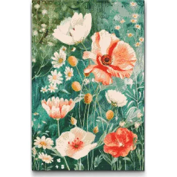 Diamantové malování Diamantové malování - Jarní kvítí Velikost: 40x60cm, Rámování: Pouze srolované plátno, Diamanty: Čtvercové