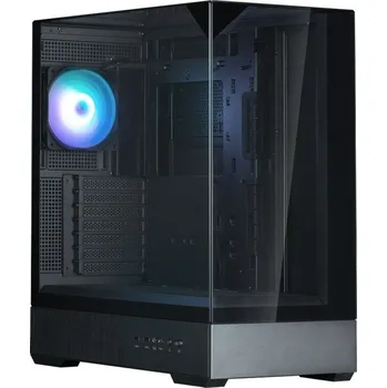 PC skříň Zalman P40 Prism černá Skříň, Middle tower, bez zdroje, ATX, 1× 120mm ARGB ventilátor, 2× USB 3.0, 1× USB-C, průhledná bočnice, vrchní a přední panel, černá P40 Prism Black