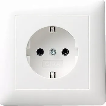 GIRA vestavný zásuvka s ochranným kontaktem Systém 55, Stamdard 55, E2, Event, Event čistý, Event průhledný, Esprit, ClassiX čistě bílá, matná 044027 1 ks
