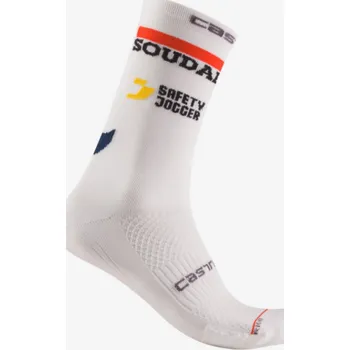 Pánské ponožky CASTELLI Cyklistické ponožky klasické - ROSSO CORSA PRO 18 QUICK STEP 2025 - bílá 2XL