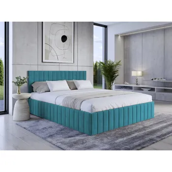 Postel Eka Čalouněná postel LINDA 90x200 cm Barva látky Trinity: (2313) Modrá