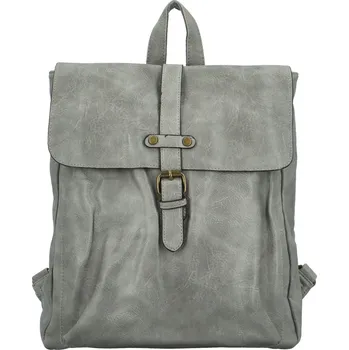 Dámský batoh šedý - Paolo bags Lamin šedá
