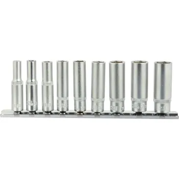 Gola hlavice Nástrčné hlavice 5-13mm, 1/4", 9ks GEKO