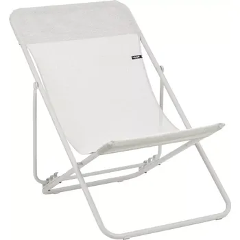 Zahradní lehátko Polohovací lehátko MAXITRANSAT ColorBlock BatylineISO béžová Seigle