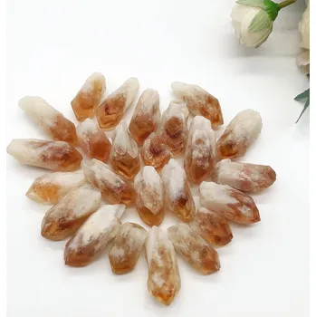 Přírodní surový citrín kámen | dekorativní kámen | minerální dárek - Citrín , 50 g