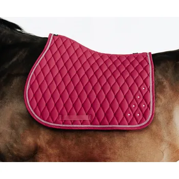 FOUGANZA Podsedlová dečka s kamínky pro koně a poníky 500 FIALOVÁ