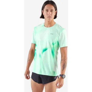 Pánské tričko KIPRUN Pánské běžecké tričko Run 900 Replika L MODRÁ|ZELENÁ