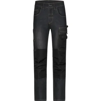 montérky Pracovní džíny JN 875 (94-110) black denim (110)