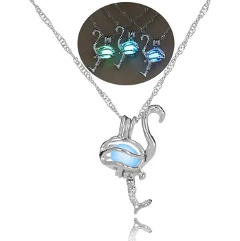 Náhrdelník Svítící náhrdelník s přívěskem | dámský náhrdelník, svítící želva - 28 , Zelený