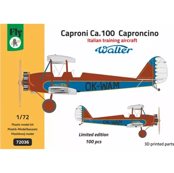 Plastikový model Fly 1/72 Ca.100 Caproncino Italian training aircraft