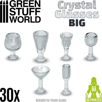 Plastikový model Resin Crystal Glasses Big – resinové sklenice velké (30 ks)