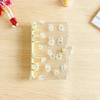 Zápisník Desky na zápisník s květinovým designem | zápisník A5 | deník A6 - žluť , A5