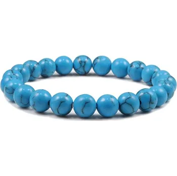 Náramek Stylový unisex náramek | pánské šperky | tibetské náramky - Tmavě modrá tyrkysová