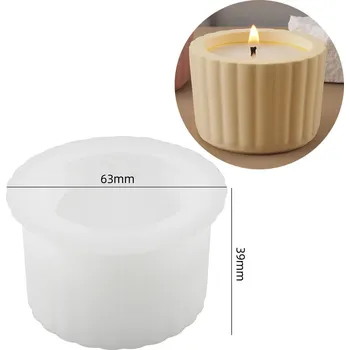 Forma na pečení Silikonová forma na svícen s víčkem | forma na beton | domácí dekorace - Kolo 1685