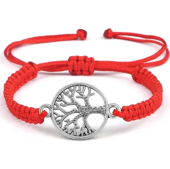 Náramek 2 ks Červený a černý pletený náramek | partnerské náramky, pletené náramky - Styl 19