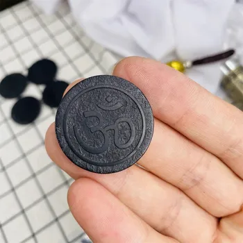 Šungitová destička na mobil s 3D vzorem | šungit kámen, ochranná destička - A