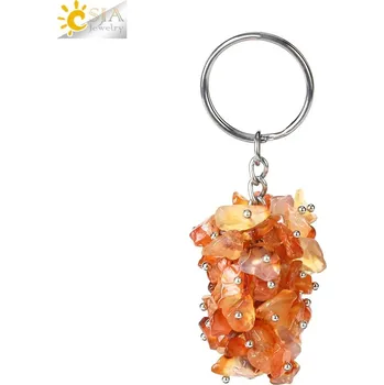 Přívěsek Krystalový přívěsek na klíče | ochranný amulet, pánský přívěsek - Červený achát