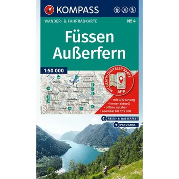 KOMPASS Wanderkarte 4 Füssen, Außerfern 1:50.000