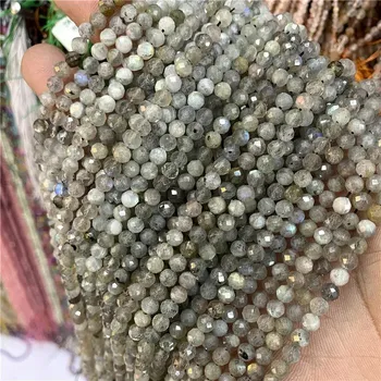 Náramek Minerální korálky | výroba šperků - 7 Labradorit , 2 mm