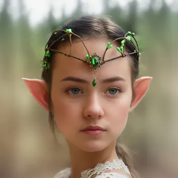 Čelenka Elfí čelenka s větvičkami a listy | elfí šperky, lesní tiára - jako obrázek-200013822
