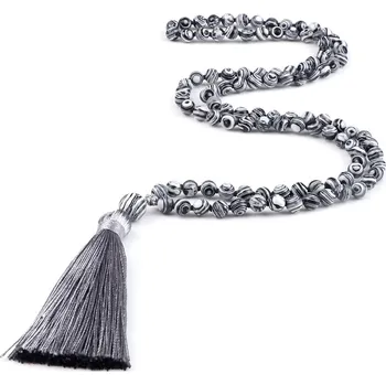 Náhrdelník Mala náhrdelník s přírodním kamenem | buddhistické korále, meditační korále - Černý malachit