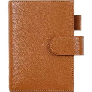 Zápisník Luxusní obal na zápisník | kožený organizér, obal na zápisník - Pebbled Burnt orange