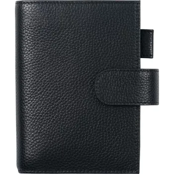 Zápisník Luxusní obal na zápisník | kožený organizér, obal na zápisník - Oblázková černá