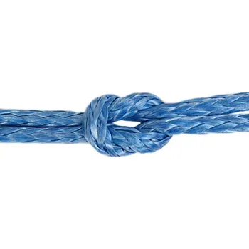 Lany Vázací-technika.cz Syntetické lano pro atv naviják dyneema, modré s očnicí, 5 mm 1 m