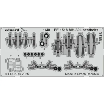 Volný čas 1/48 MH-60L seatbelts STEEL (ICM)