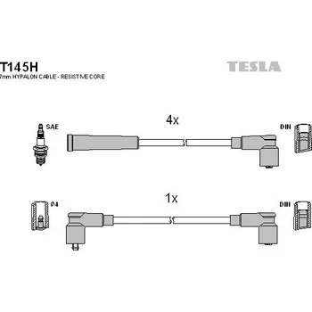 Zapalovací kabel Sada kabelů pro zapalování TESLA T145H