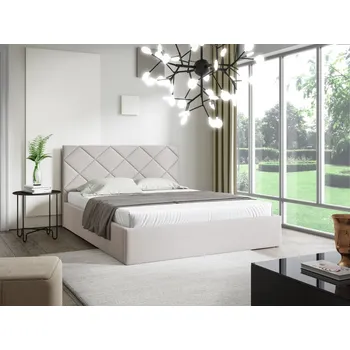 Postel Eka Čalouněná postel DIAMOND 140x200 cm Barva látky Trinity: (2325) Okrová, Úložný prostor: Bez úložného prostoru