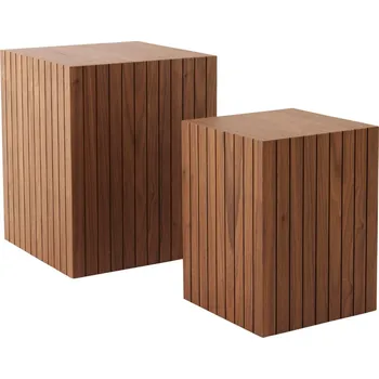 Toaletní stolek Jotex Set dvou ořechových odkládacích stolků PALANZO 30 x 30/40 x 40 cm