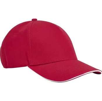 Kšiltovka 5 panelová kšiltovka sandwich EarthAware® B 825C classic red-white onesize