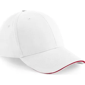 Kšiltovka 6 panelová sandwich kšiltovka "Athleisure" B 20 white-classic red onesize