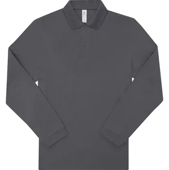 Piqué polo s dlouhým rukávem z těžké bavlny My Polo 210 LSL dark grey XXL