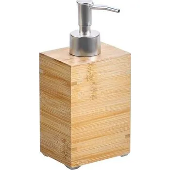 Dávkovač mýdla KESPER 19402 Dávkovač mýdla 6,5 x 18 x 8,5 cm, bambus/nerezová ocel