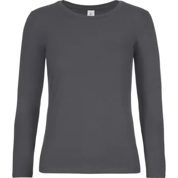 Dámské tričko Dámské tričko z těžké bavlny s dl. rukávem #E190 LSL /women dark grey L