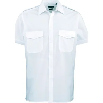 Pánská košile Pilotní košile s krátkým rukávem PR 212 light blue 38.