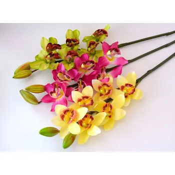 umělá květina Umělé květiny - Orchidej - ŽLUTÁ