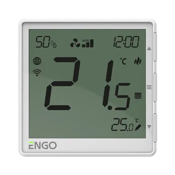 Radiátor ENGO Controls Termostat Fan Coil EFAN-230W, WIFI a MODBUS, ENGO Smart , TUYA, bílá
