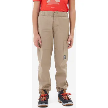 Dívčí legíny QUECHUA Dětské turistické kalhoty NH 100 14 LET BÉŽOVÁ|KAŠTANOVÁ