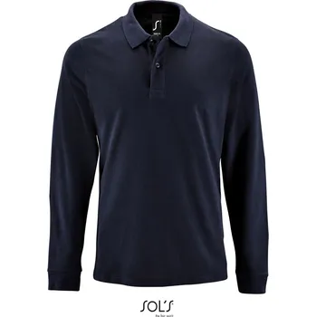 Pánská móda Pánské piqué polo s dlouhým rukávem Perfect LSL Men french navy M