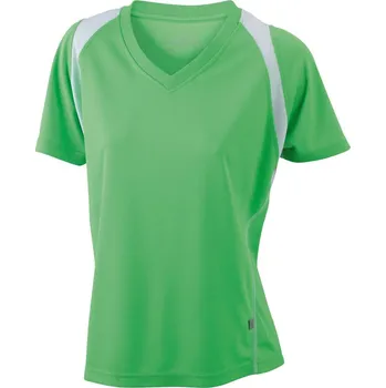 Dámské tričko Dámské běžecké tričko JN 396 lime green-white XXL