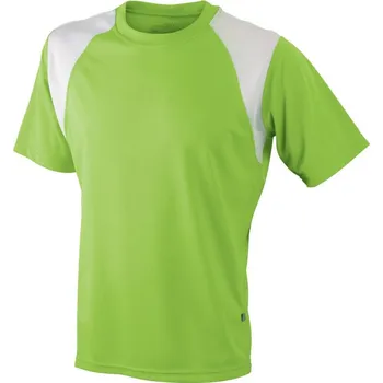 Pánské tričko Pánské běžecké tričko JN 397 lime green-white M