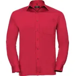 Popelínová košile s dlouhým rukávem 934M classic red 4XL