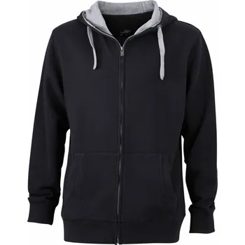 Pánská mikina Pánská mikina s kapucí "Lifestyle" JN 963 black-grey heather S