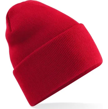 Pokrývka hlavy Pletená čepice "Original" s dlouhým lemem B 40R classic red onesize